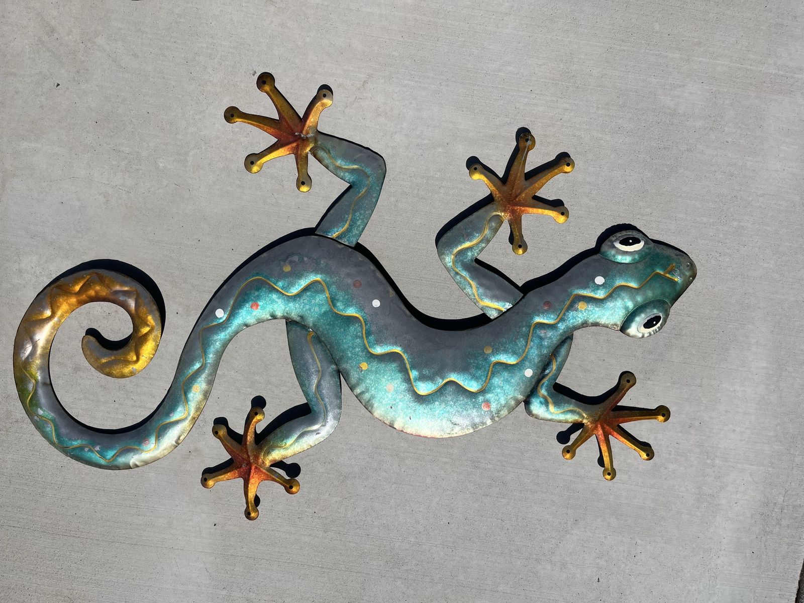 Large 35”!Metal Gecko Wall Art Decor 