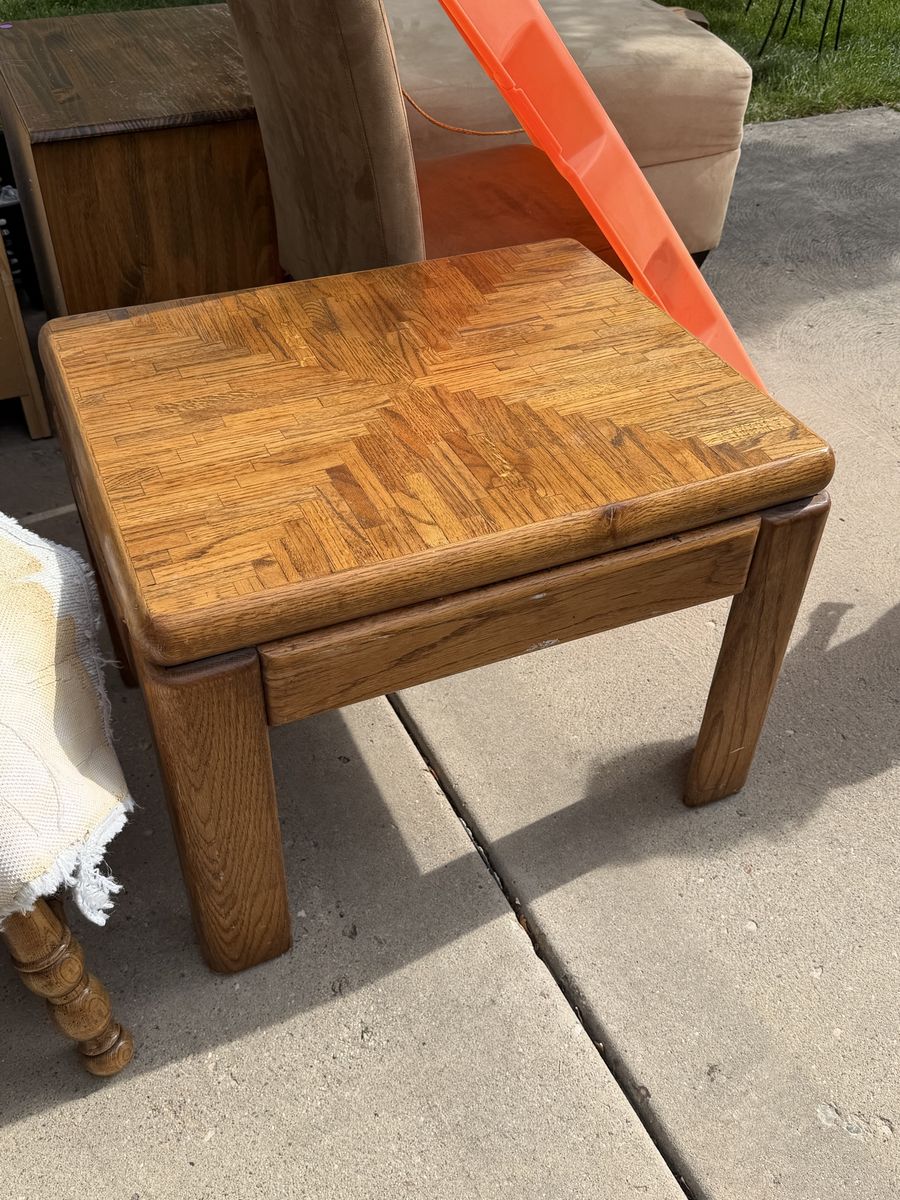 Used Wood End Table - Square, Classic Style