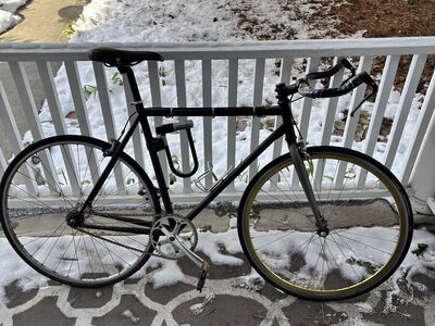 Medium steel single speed bike