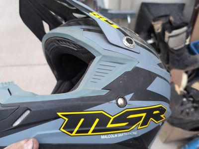 MSR SC1 Dirt Bike Helmet Gray Small 55-56cm