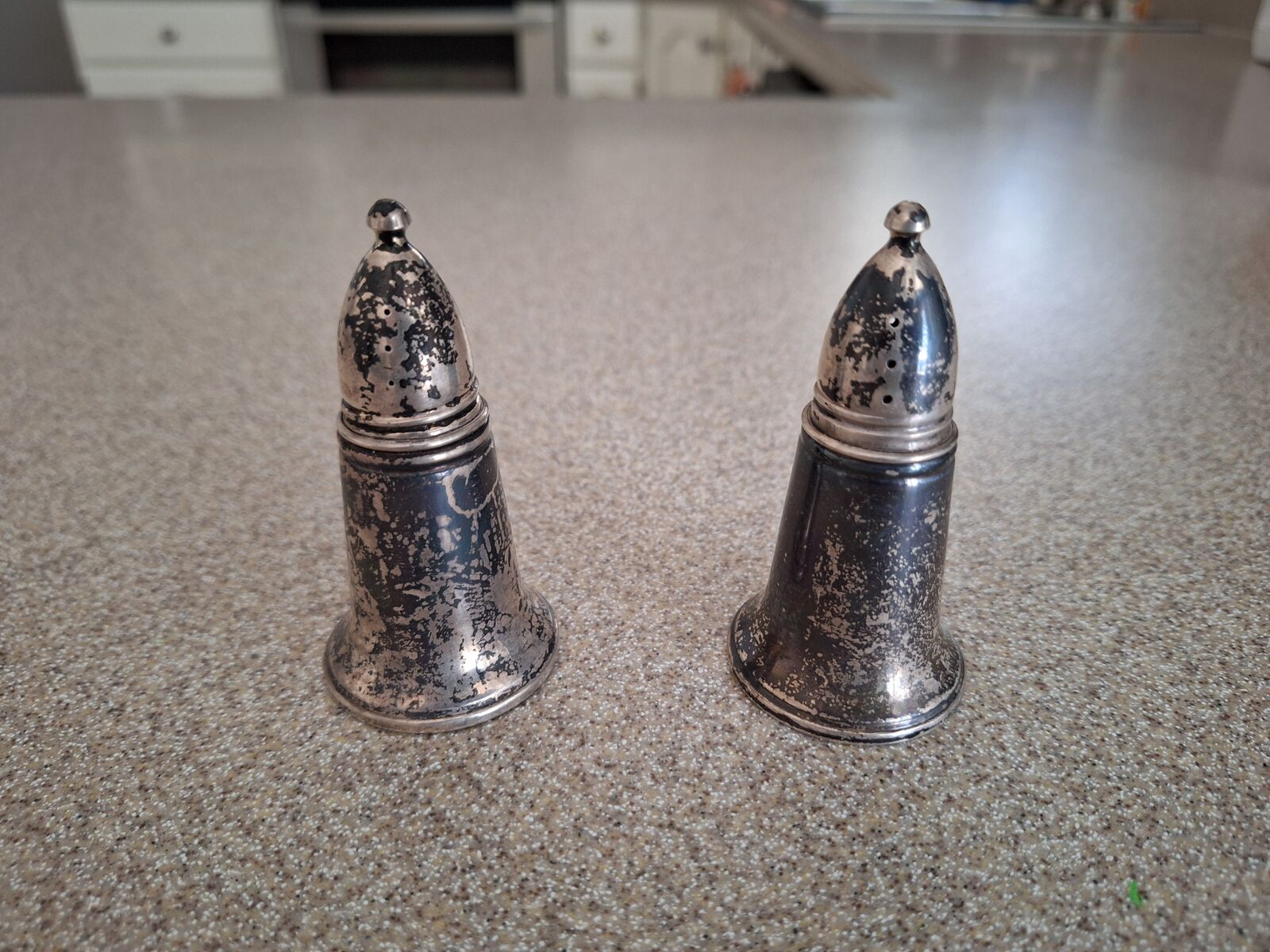 Vintage Crown Sterling Silver Salt & Pepper Shakers
