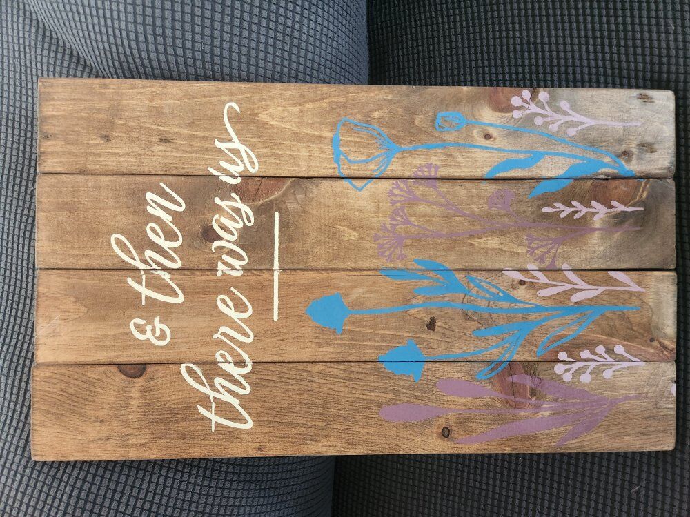 Hand painted wood sign