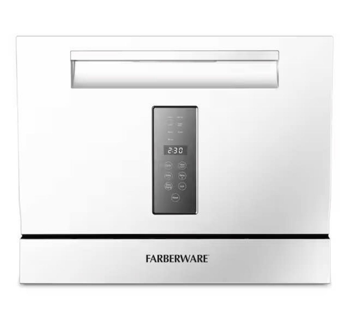 New - Farberware 21 in. Front Control Portable Countertop Dishwasher in White