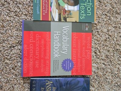 Lot of 3 Educational & Religious Books: Nonfiction Mentor Texts, Vocabulary Handbook, Receiving Answers to Our Prayers