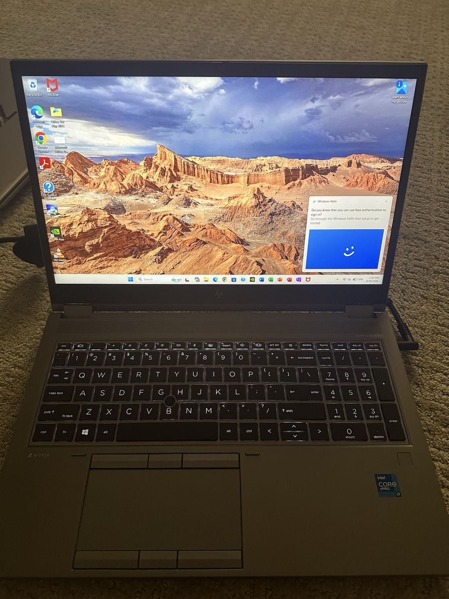 HP 16-inch Laptop i7 Core 11th Gen 32 GB RAM 1 TB SSD NVIDIA RTX