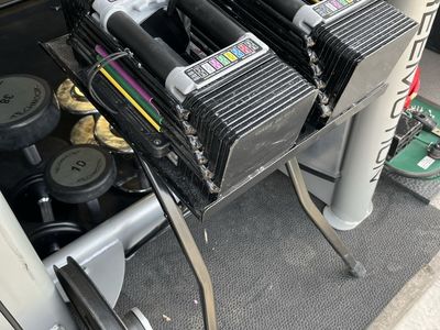 $700 POWERBLOCK 70LB Adjustable Dumbbells & Stand
