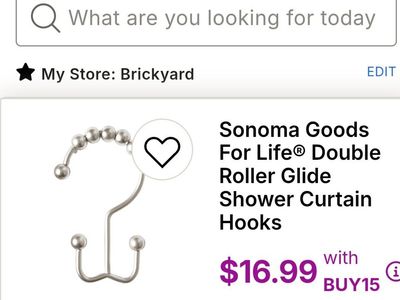 Double shower curtain hooks