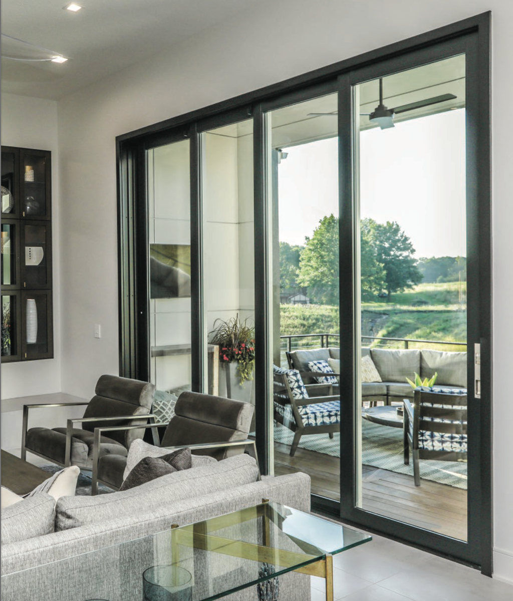 10x7 Quad Sliding Door – Dark Bronze/Pine – NEW in packaging