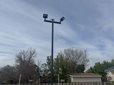 20 ft Light Pole with 3 x 150 watt LED Lights