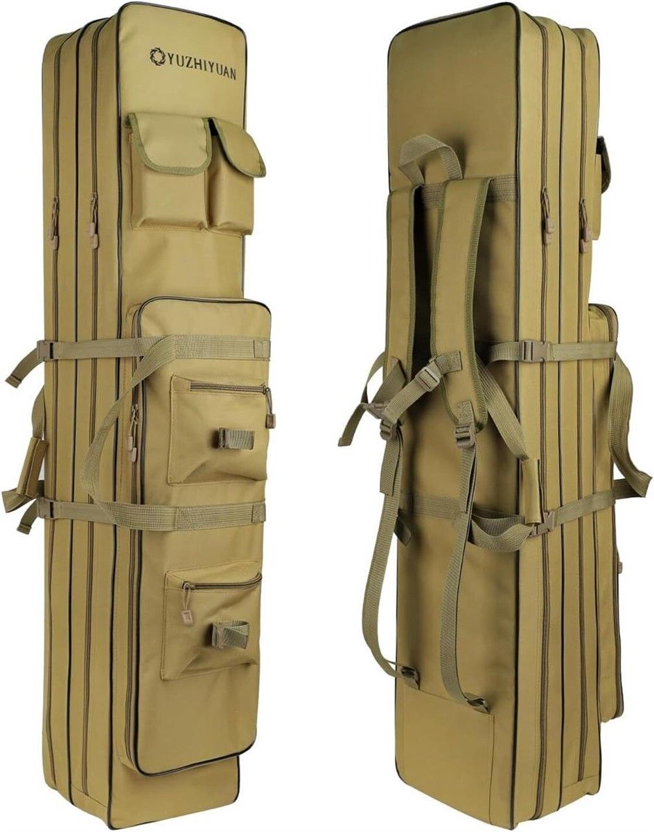 Yuzhiyuan Tactical Fishing Rod Backpack and Travel Case - Khaki