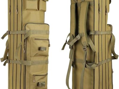 Yuzhiyuan Tactical Fishing Rod Backpack and Travel Case - Khaki