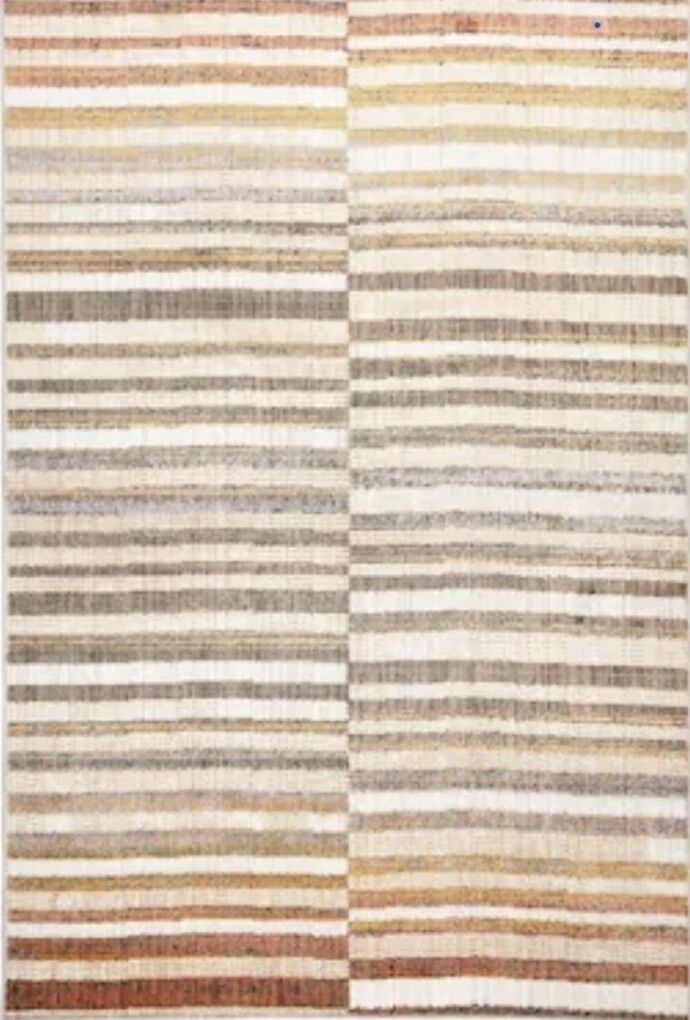 New In Wrap! 8x10  Beautiful Striped Neutral Rug!