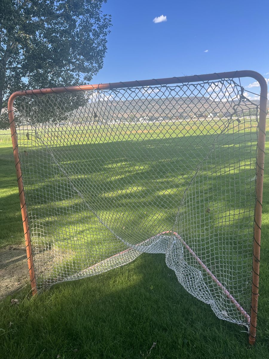 6x6 Metal Frame Lacrosse Goal with White Netting