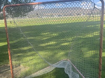 6x6 Metal Frame Lacrosse Goal with White Netting