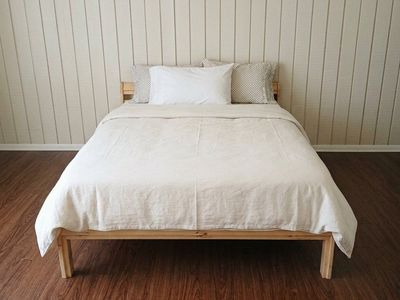 Full size IKEA wooden bed including slats