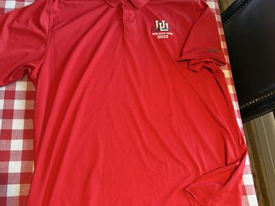Under Armour Red Utah Utes Rose Bowl Game 2022 Performance Polo Shirt Adult Size XXL