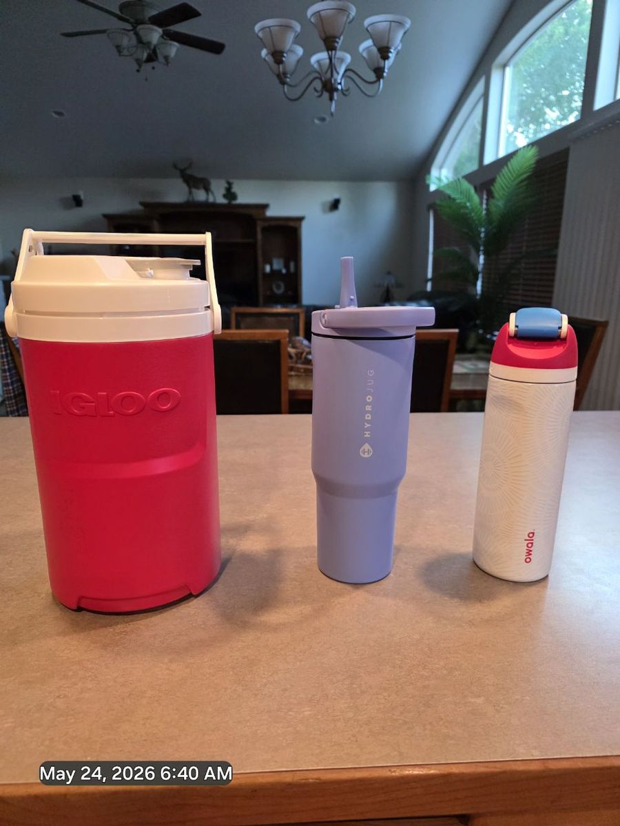 Water jugs/containers in excellent condition...  1 price for all three ..great price