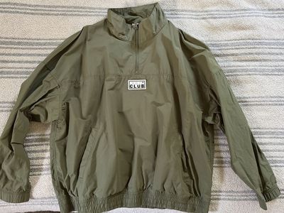 Pro Club Men's Comfort Half-Zip Windbreaker Pullover Jacket Olive Green 3XL