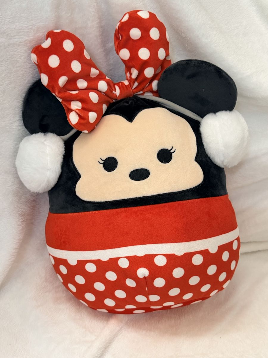 Squishmallows Disney Minnie Mouse Plush Winter Earmuffs Polka Dot Bow