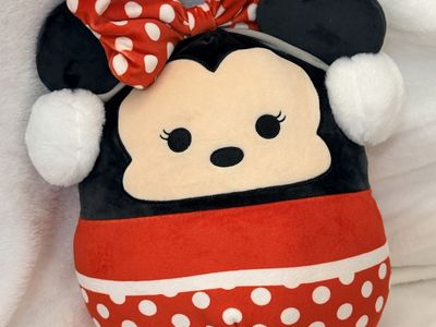 Squishmallows Disney Minnie Mouse Plush Winter Earmuffs Polka Dot Bow