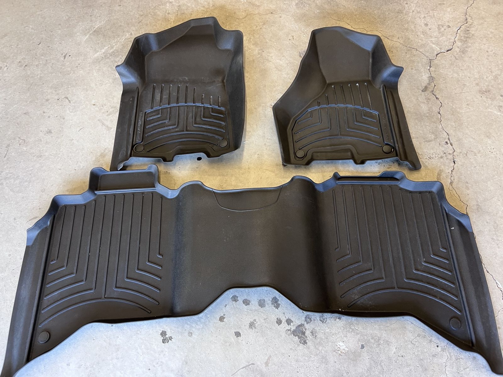 5th gen Ram WeatherTech Black All-Weather Floor Mats Set - Front and Rear