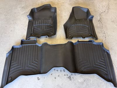 5th gen Ram WeatherTech Black All-Weather Floor Mats Set - Front and Rear