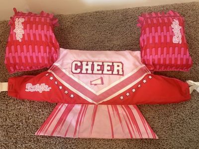 Puddle Jumper Kids Cheer Life Jacket PFD with Arm Bands Pink Red (30-50 lbs) Swimming Pool