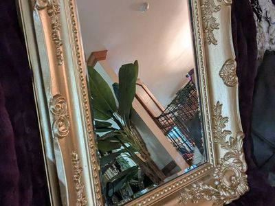 Vintage Gold Elegant solid wood Wall Mirror