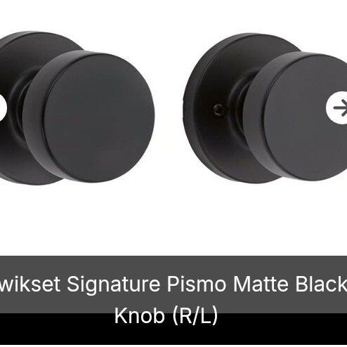 Matte Black Doorknob Set (NEW)