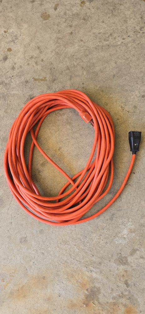 50 Foot Orange Extension Cord - Standard 3-Prong, Durable, General Purpose Electrical