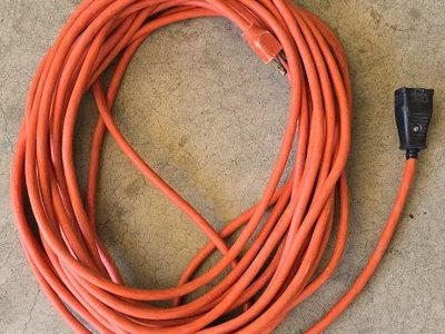 50 Foot Orange Extension Cord - Standard 3-Prong, Durable, General Purpose Electrical