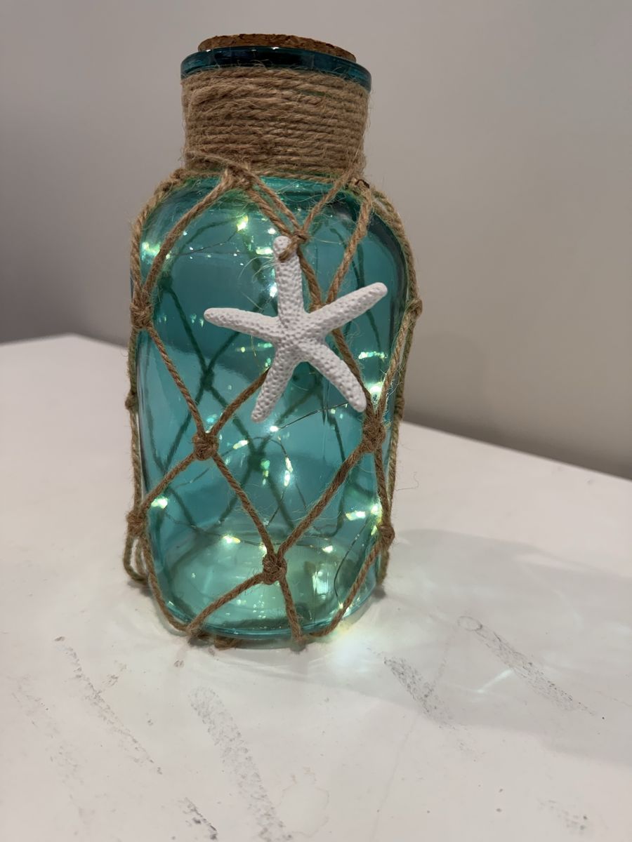 Beach theme centerpieces-Mason jar w/ flowers & matching table runners 
