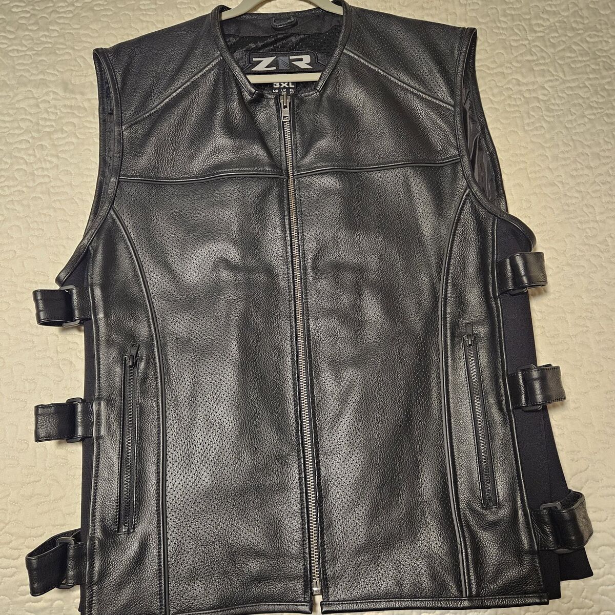 Like New Z1R Leather Motorcycle Vest 3XL Leather