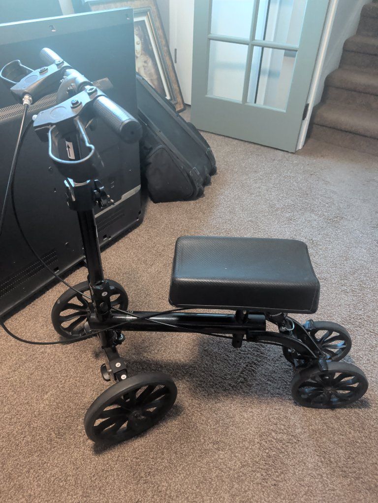 BRODELI All-Terrain Knee Scooter Walker with Shock Absorber - Mobility Aid