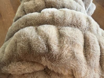 NEW Minky Couture Hugs Milk Chocolate Adult Blanket