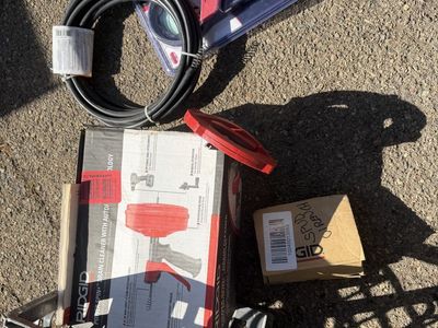 RIDGID Power Spin+ Drain Cleaner with AUTOFEED and RIDGID Spud Wrench CASH ONLY.