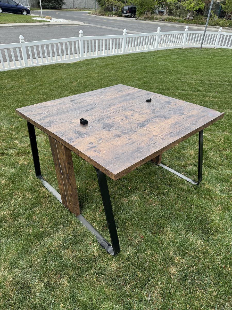 OBO Double Office Desk, Industrial Computer Desk PC Laptop Study Table for Two