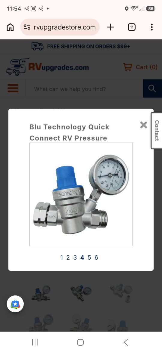 Blu Technology Quick Connect RV Pressure Regulator - Stainless Steel