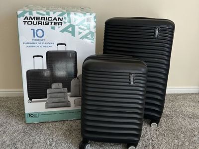 American Tourister 10 Piece Luggage Set. 21” Carry-On + 27” Suitcase