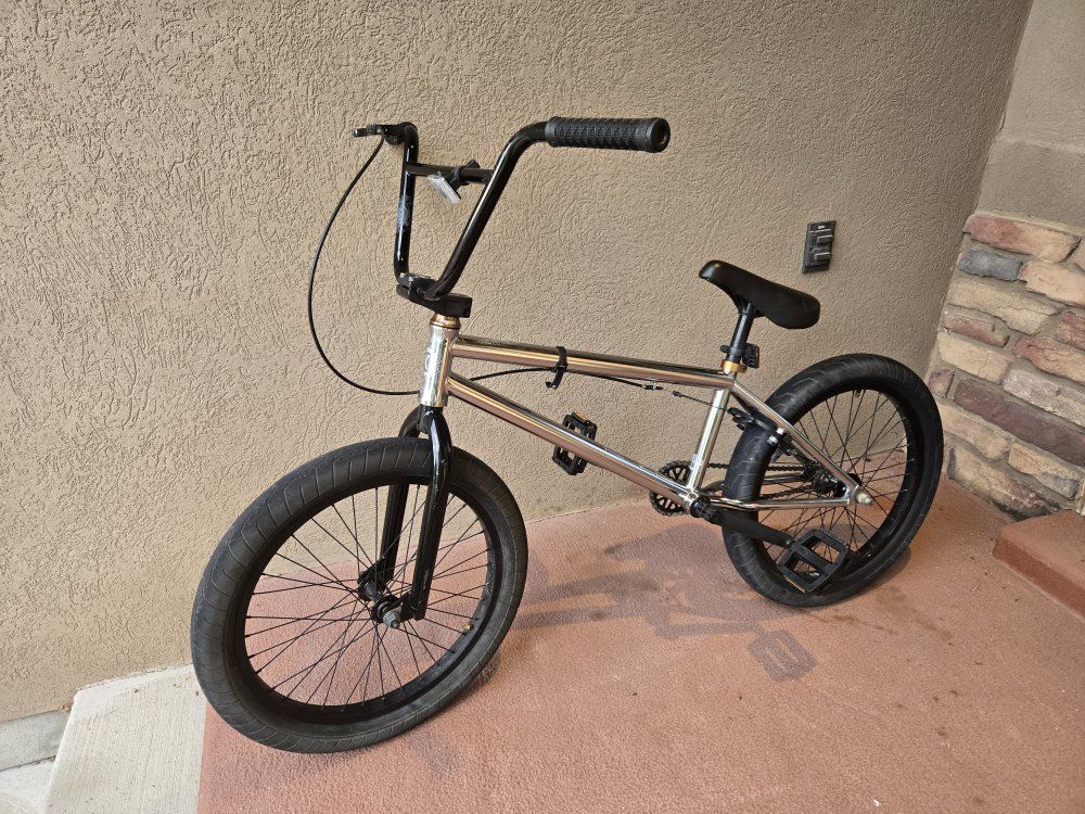 BMX Bike - Chrome Finish with Black Accents
