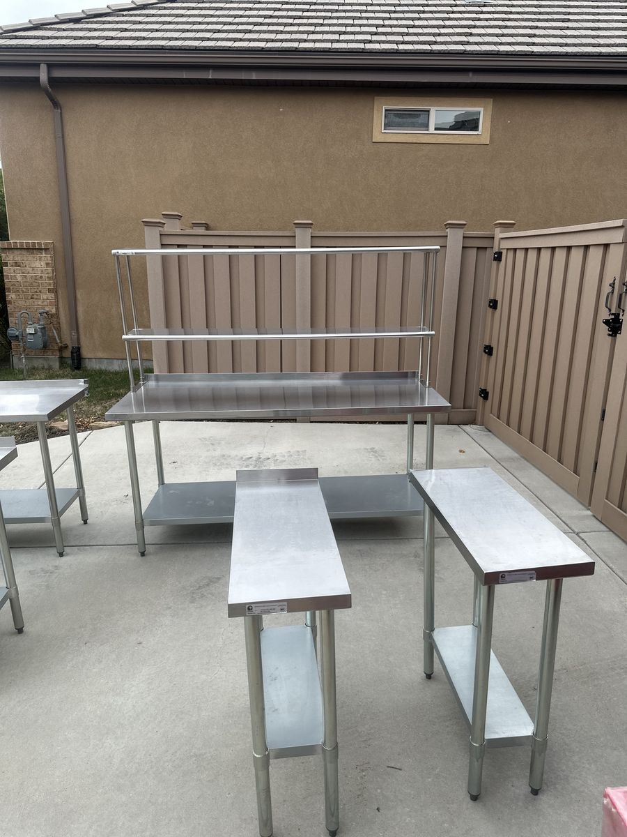 Stainless Steel Commercial Prep Tables