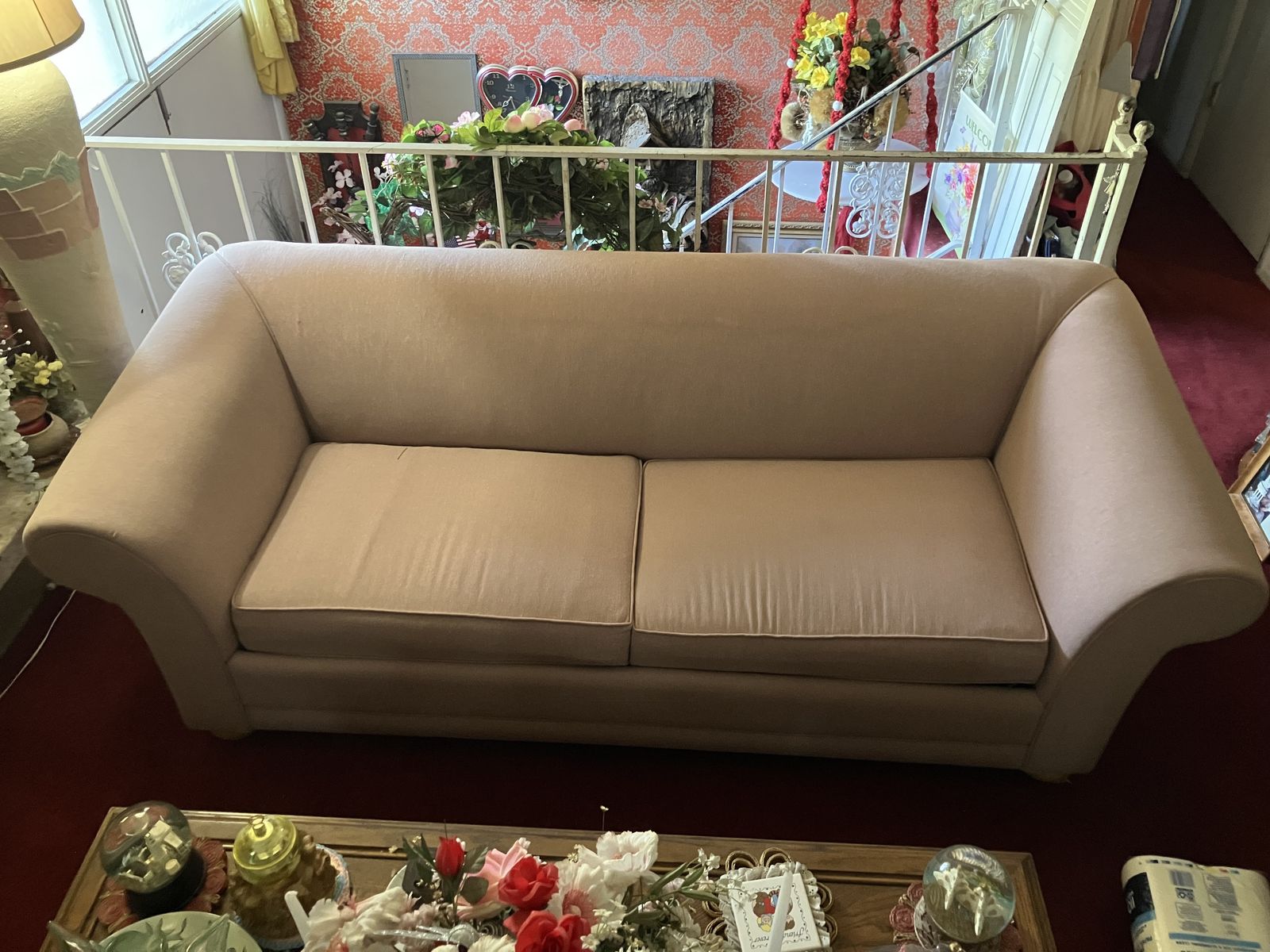 Soft Rose/Light Pink Sofa Sleeper, Couch