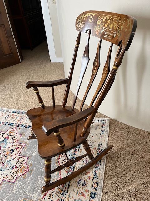 Solid wood rocking chair