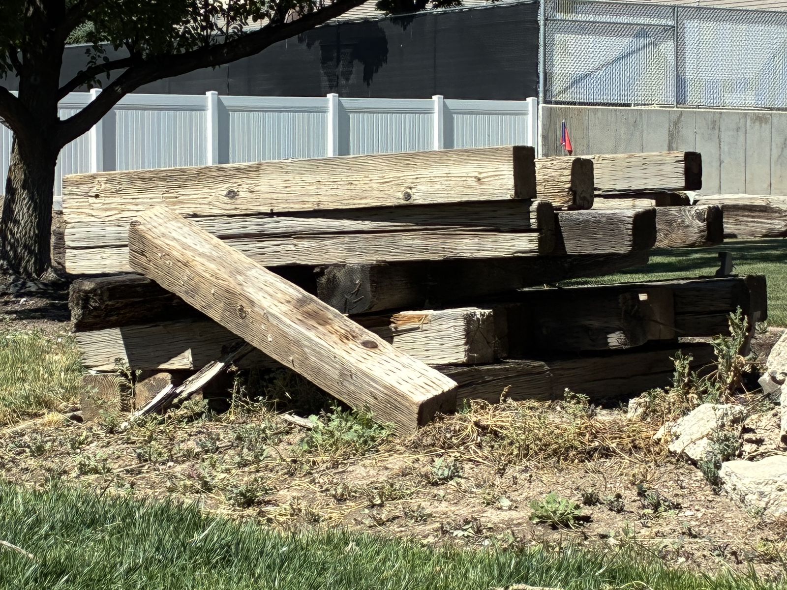 Railroad Ties ($50/all) and Concrete Chunk Pavers (FREE)