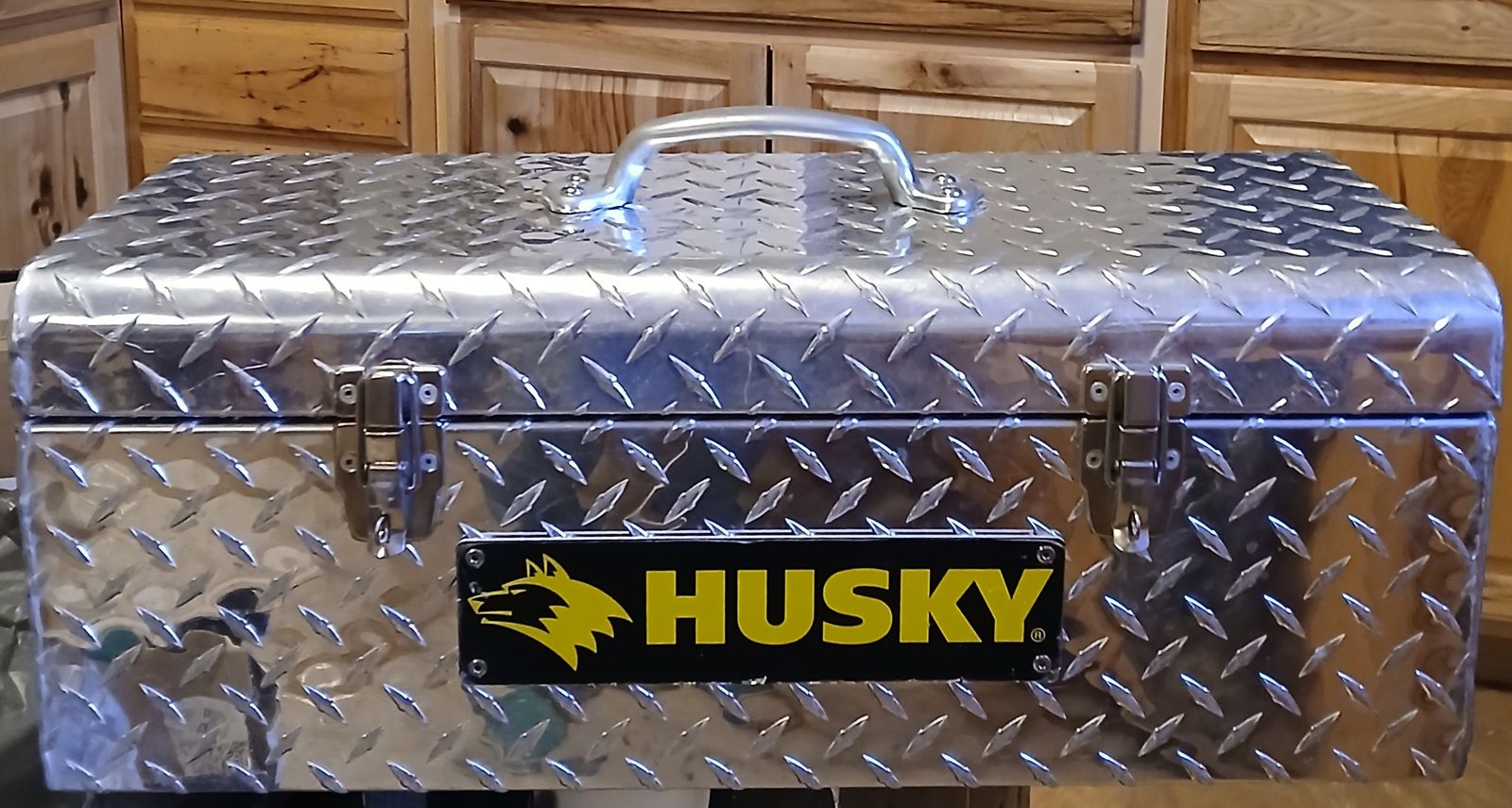 Vintage Diamond Plate Husky Tool Box