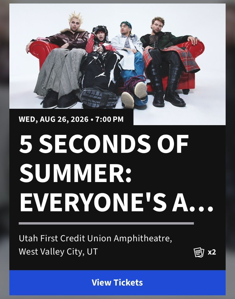 5 Seconds Of Summer Tickets