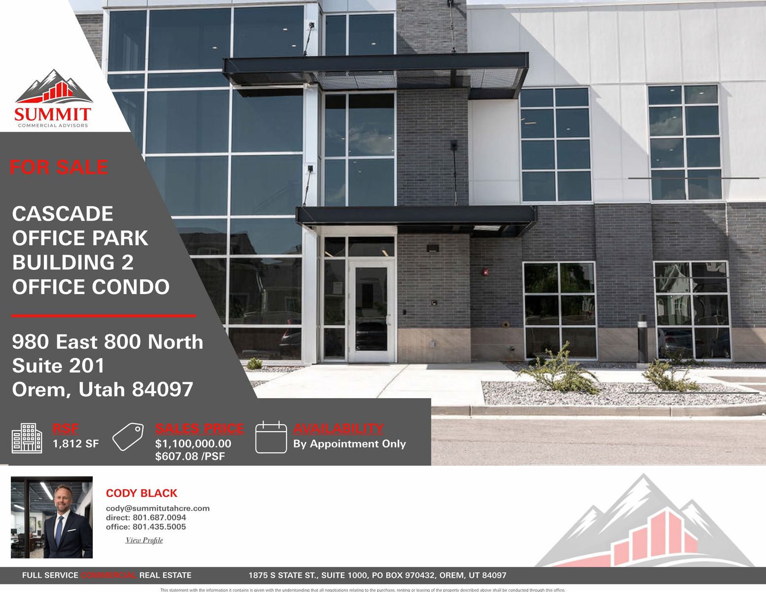 For Sale: Cascade Office Park Building 2 Office Condo 