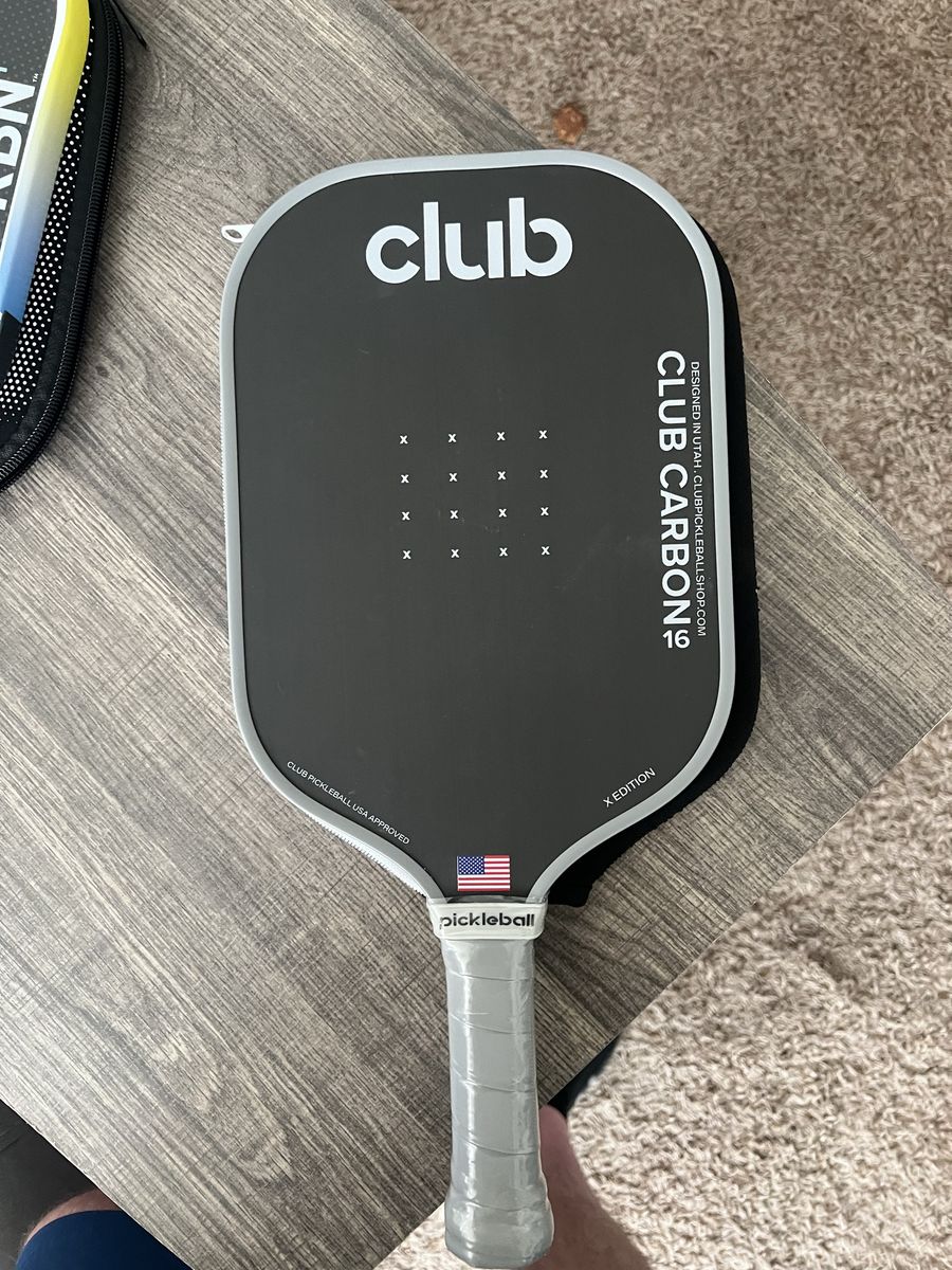 Clubpickleball Usa Carbon paddle.