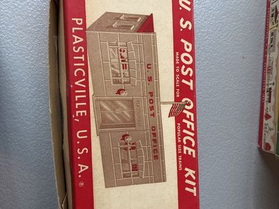 Plasticville U.S. Post Office Kit (1950s) - Unassembled Model for Popular Size Trains