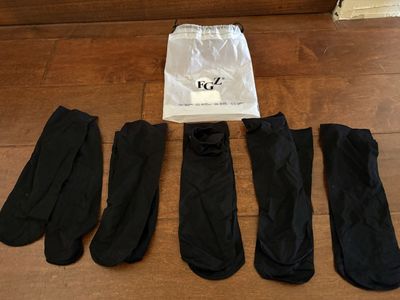 Sheer Black Pantyhose Nylons Ankle Socks 5 Pairs